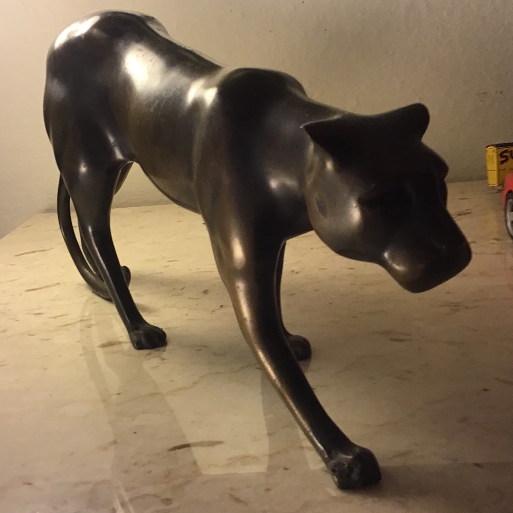 Elegant Black Panther Sculpture